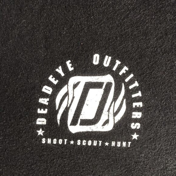Deadeye Outfitters Men Tee TShirt Shoot Scout Hunt Black XL Hunting Antlers USA - Picture 4 of 7